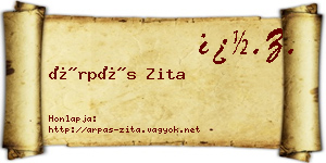 Árpás Zita névjegykártya